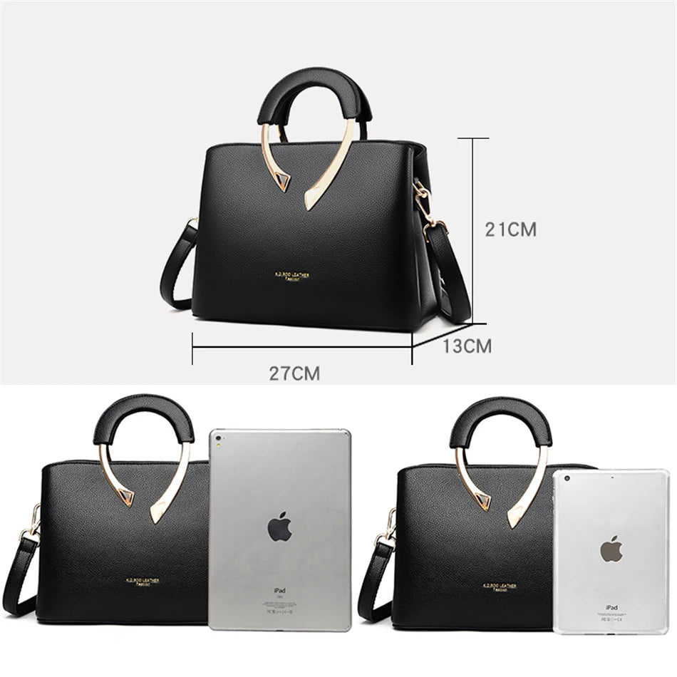 GENUINE VANDERWAH High Quality Pu Leather Casual Tote Luxury Handbags Women Bags Designer Shoulder Crossbody Bags for Women 2025