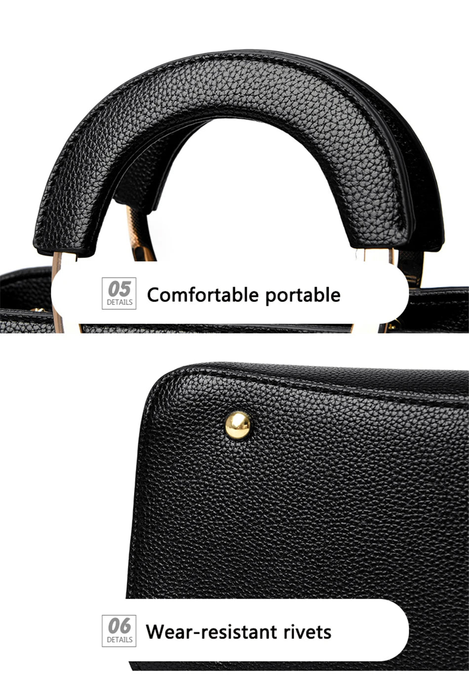 GENUINE VANDERWAH High Quality Pu Leather Casual Tote Luxury Handbags Women Bags Designer Shoulder Crossbody Bags for Women 2025
