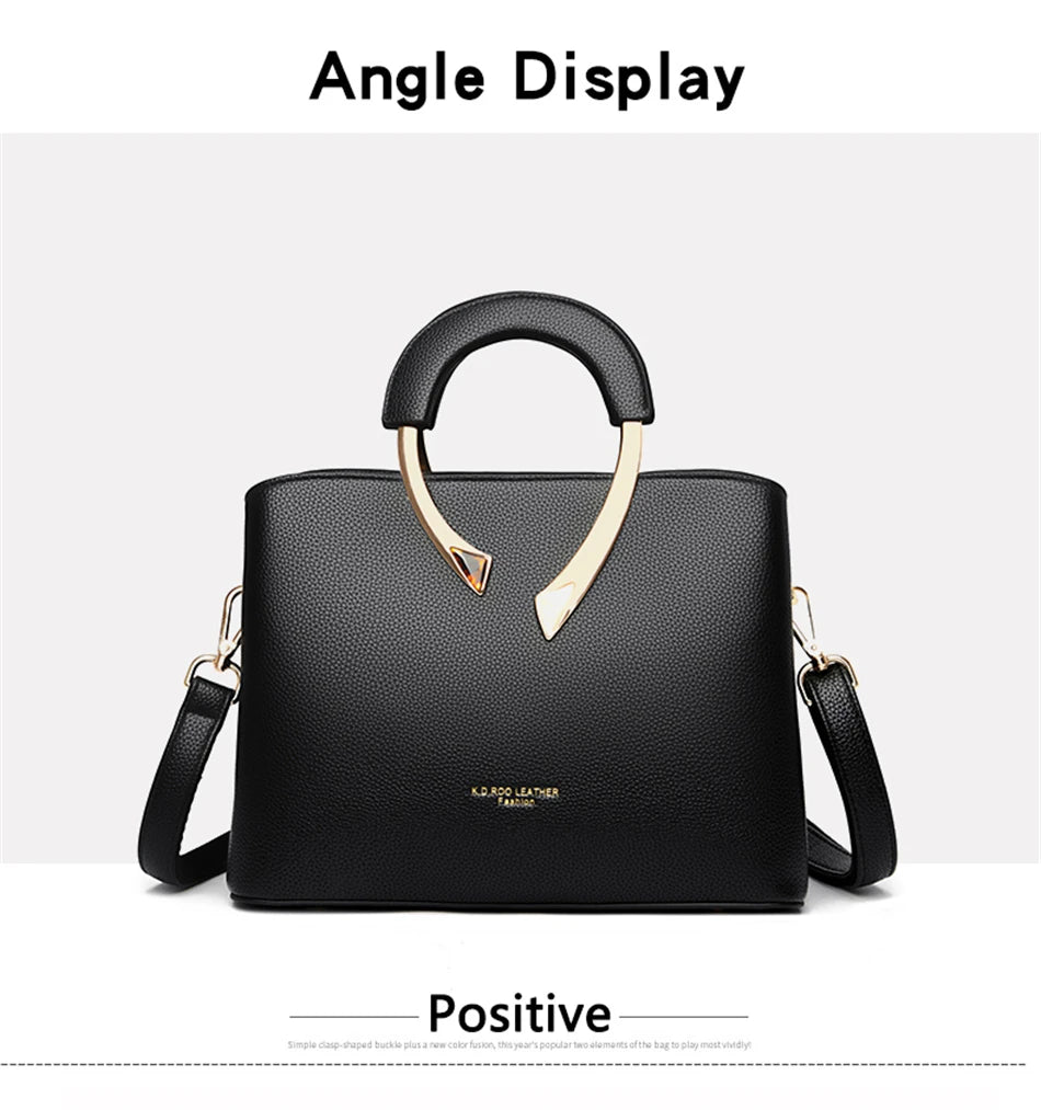 GENUINE VANDERWAH High Quality Pu Leather Casual Tote Luxury Handbags Women Bags Designer Shoulder Crossbody Bags for Women 2025
