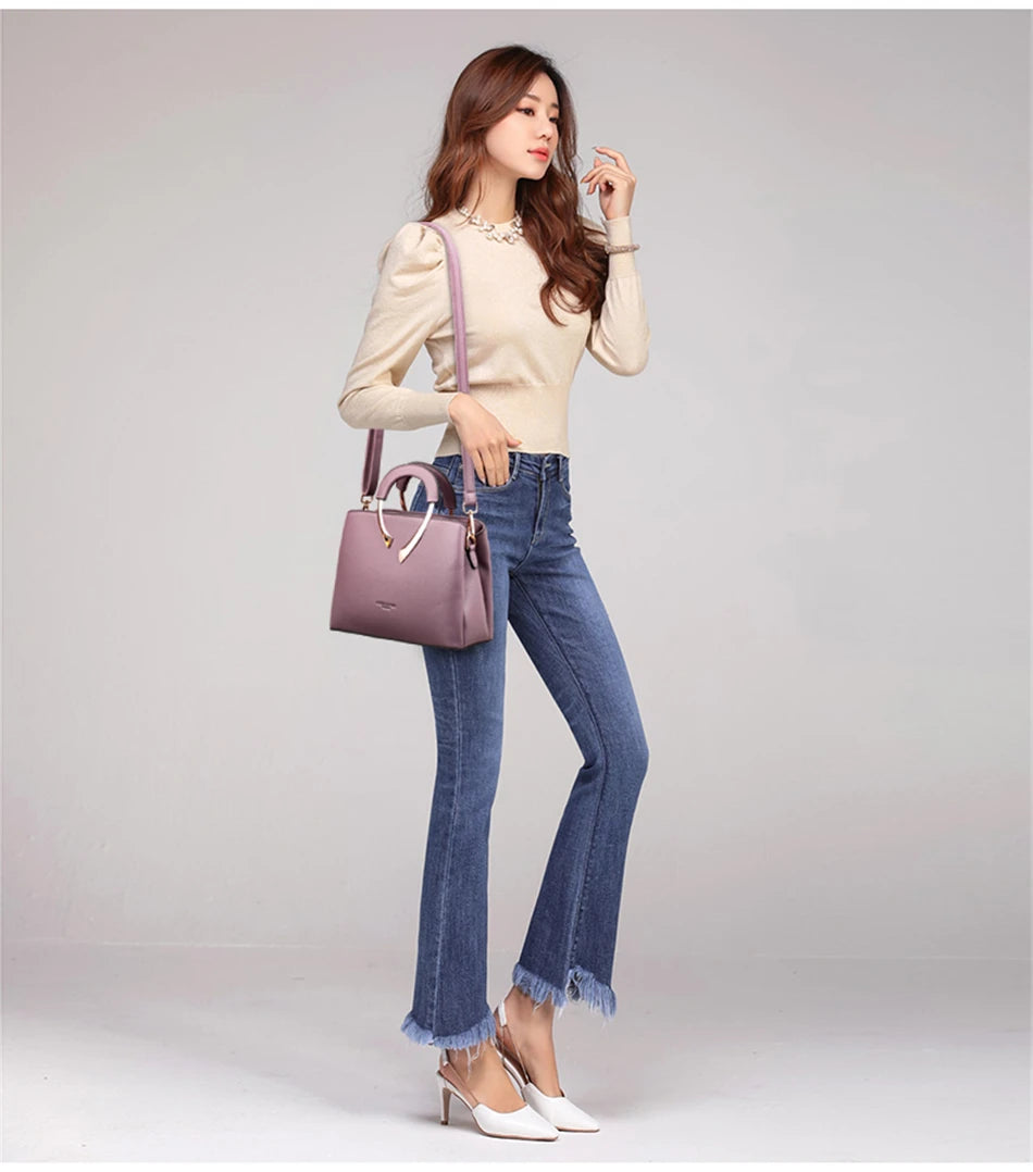 GENUINE VANDERWAH High Quality Pu Leather Casual Tote Luxury Handbags Women Bags Designer Shoulder Crossbody Bags for Women 2025