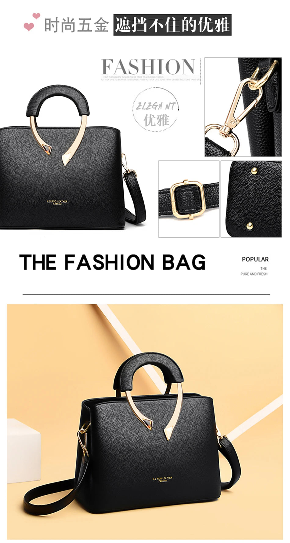 GENUINE VANDERWAH High Quality Pu Leather Casual Tote Luxury Handbags Women Bags Designer Shoulder Crossbody Bags for Women 2025