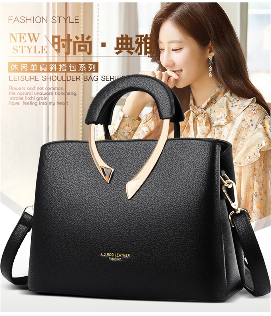 GENUINE VANDERWAH High Quality Pu Leather Casual Tote Luxury Handbags Women Bags Designer Shoulder Crossbody Bags for Women 2025