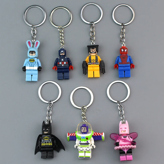 Marvel Avengers Spider-Man Iron Man Wolverine Anime Character Key Chain Action Figure Backpack Car Pendant Holiday Gift