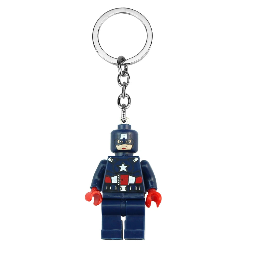 Marvel Avengers Spider-Man Iron Man Wolverine Anime Character Key Chain Action Figure Backpack Car Pendant Holiday Gift