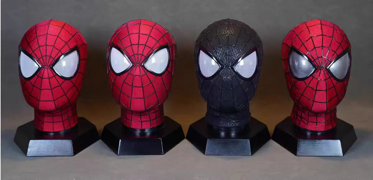 Handmade Spider-Man 2 Movie Accuracy Garfield Version Cosplay Mask Peter Parker Handicraft Collectible Item for Gift