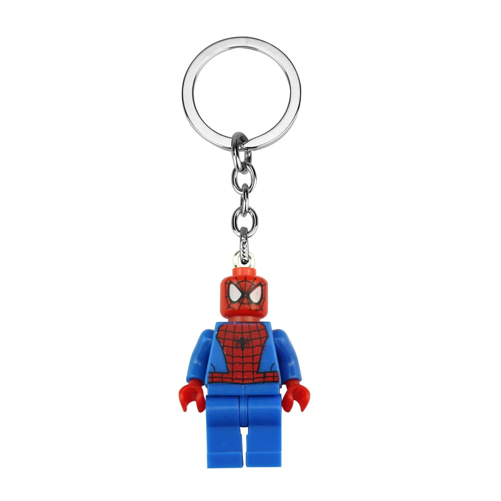 Marvel Avengers Spider-Man Iron Man Wolverine Anime Character Key Chain Action Figure Backpack Car Pendant Holiday Gift