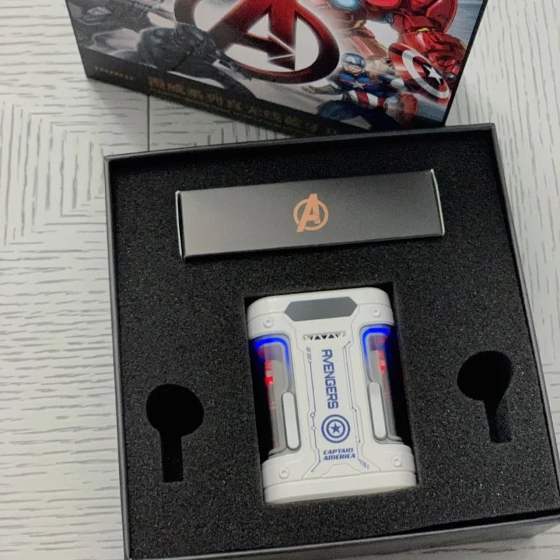 Genuine Marvel Iron Man Captain America Black Panther Mecha Audio Bluetooth Headphones Semi-In-Ear Radio Sports Games Noise Red