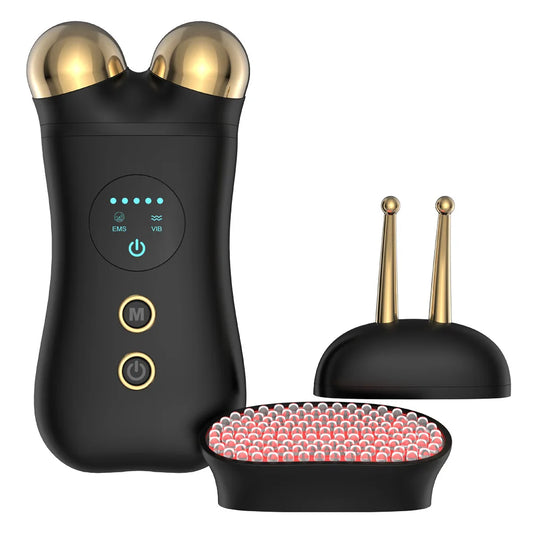 Multifunctional three-in-one micro-current facial conditioner, apple muscle red light rejuvenation introducer