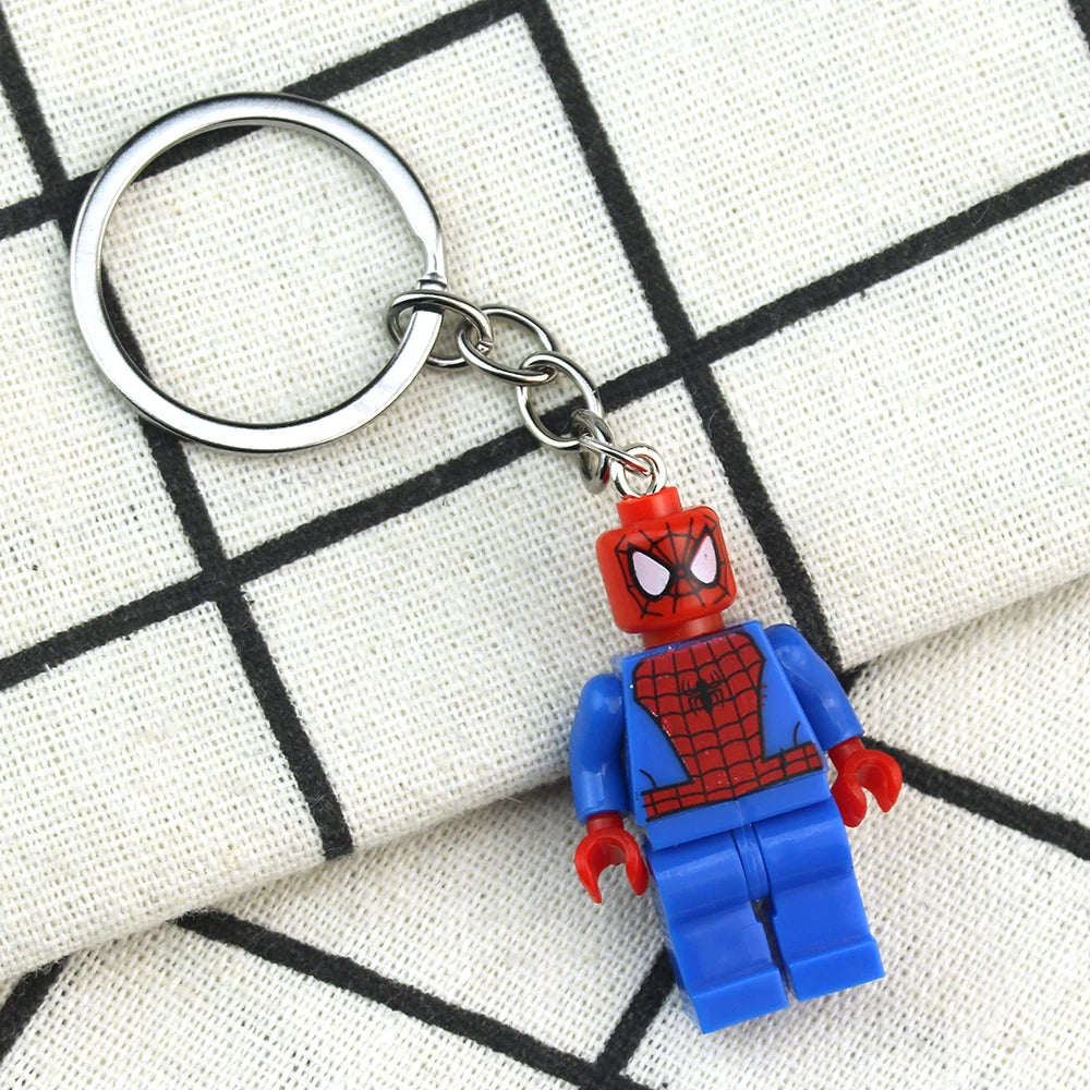 Marvel Avengers Spider-Man Iron Man Wolverine Anime Character Key Chain Action Figure Backpack Car Pendant Holiday Gift
